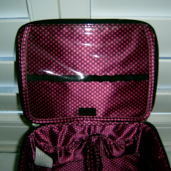 Vintage CABOODLES Envy Black Makeup Cosmetics Travel Case Tote Bag, VGUC - Picture 5 of 5